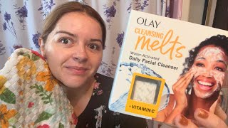 Olay Cleansing Melts  Vitamin C Face Cleanser  Is this the Most Portable Face Wash in the World [upl. by Nomae]