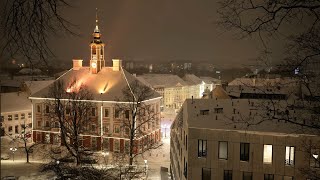 Calming Walk in Snowy Tartu Estonia  Sony A1 8K [upl. by Arul]