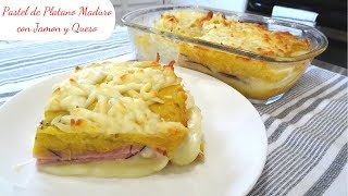 Plátano Maduro Relleno de Jamón y Queso al Horno Fácil y Rico Mis Recetas Deliciosas platanomaduro [upl. by Anawed]