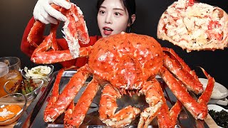 SUB속이 꽉 찬 대왕 킹크랩 먹방 Asmr🦀 살 가득 퍼먹고 고소한 내장에 밥까지 비벼서 마무리하기 King Crab Mukbang Asmr [upl. by Nedrah]