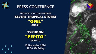 Press Conference STSOfelPHUsagi TyphoonPepitoPHManyi at 1130AM  November 15 2024Friday [upl. by Genaro720]