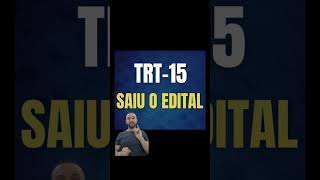 Saiu o edital do TRT 15 [upl. by Mickie]