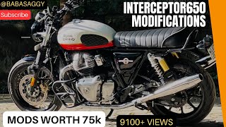 Interceptor650 Modifications worth 75000🔥interceptor650 viral continentalgt650 [upl. by Cote]