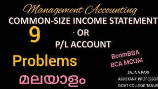 Common size statementCommon size Income statementPROBLEMSpart 9management accountingBCOMBBA BCA [upl. by Halil956]