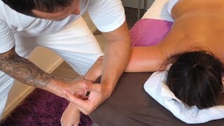 quotTricep Sports Massage Proper Positioning and Deep Muscle Workquot [upl. by Yhtuv]