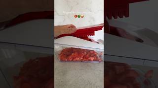 Vegetable chopping asmr 🍅🫑🧅 asmr asmrsounds vegetables healthy healthylifestyle chopper [upl. by Ynnattirb]