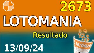 Resultado da Lotomania 2673  lotomania conc 2673 [upl. by Ladnor760]