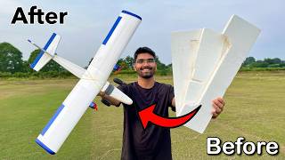 Make A Rc Plane With Coreless Motor  DIY Rc Mini Twin Timber  rcplane diy how [upl. by Eerok432]