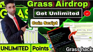 Grass Airdrop script  Grass Airdrop Unlimited Coin Trick  Grass Airdrop New Update today grass [upl. by Alyakcim]