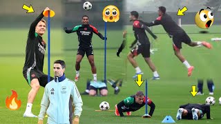 😲Crazy Arsenal Training Ahead UCL ClashInsane Mikel Arteta Tactics As OdegaardSakaTrossardWilo [upl. by Tait]