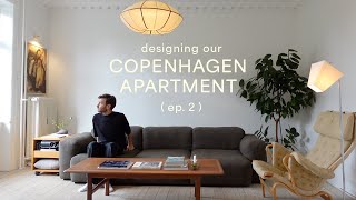 COPENHAGEN APARTMENT DESIGN ep2  living room updates amp diy desk [upl. by Lime375]