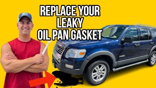 20062010 Ford Explorer Oil Pan Gasket Replacement [upl. by Seow]