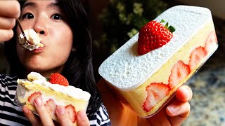 I Made Mini Lunchbox Strawberry Cream Cakes From Scratch [upl. by Darmit]