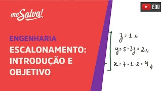 Me Salva ALG03  Álgebra Linear  Escalonamento Introdução e Objetivo [upl. by Naeruat]