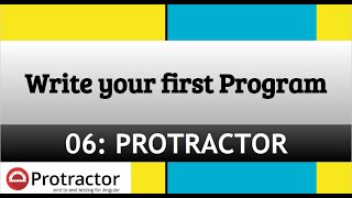 Write first automation script in protractor  Protractor Tutorials [upl. by Sanoy]