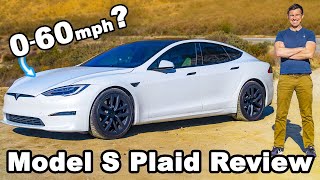 Tesla Model S Plaid review  what will it do 060mph [upl. by Eseryt749]