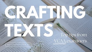 VCE Examiner Advice for Crafting Texts Workshop 13042024 [upl. by Brande]