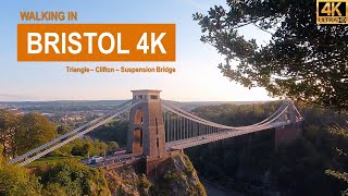 Walking in Bristol  The Triangle  Clifton  Suspension Bridge  UK  4K [upl. by Ydnal]