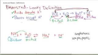 AcidBase 61  BronstedLowry Definition [upl. by Tally]