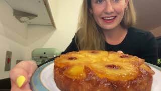 Pineapple Upside down cake  Baking With Hayley [upl. by Aerdnahc]