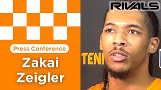 Tennessee basketball senior guard Zakai Zeigler previews final year with Vols [upl. by Almeda220]