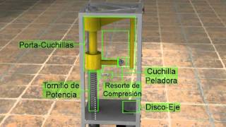 animacion de maquina peladora de piñaavi [upl. by Pfosi564]