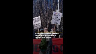 Google workers protest over Project Nimbus deal with Israel  AJshorts [upl. by Ynohtnael498]