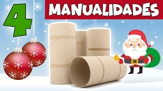 4 MANUALIDADES PARA NAVIDAD CON RECICLAJE Adornos fáciles [upl. by Sukhum]