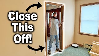 How to Close Off a Doorway  Framing In a Cased Opening [upl. by Yahska]