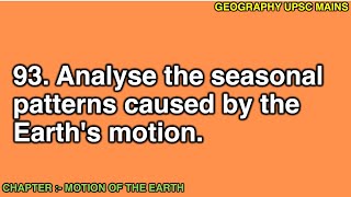 293 Seasonal Patterns from Earths Motion  Analyzing Global Changes [upl. by Salter]