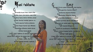 Hasi Rakhana  lyrics and chords song by Brijesh Shrestha [upl. by Siladnerb189]