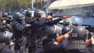 Protestors open fire on Thai security forces [upl. by Eux]