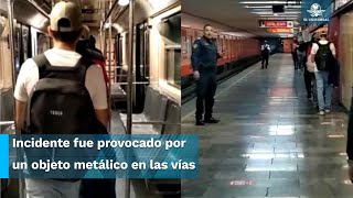 Suspenden servicio en Línea 6 del Metro Lindavista a Martín Carrera por corto circuito [upl. by Hopper]