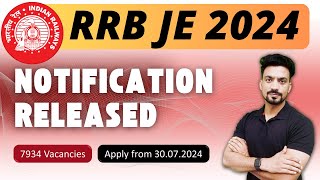 Officially Released RRB JE 2024 NOTIFICATION sandeepjyani [upl. by Ogait422]