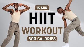 15 MIN HIIT WORKOUT  300 Calories  No Equipment  Sweaty Fat Burn  For Weight Loss [upl. by Garreth]