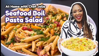 Low Country BoilSeafood Pasta Salad RecipeEasy BBQ Side Dishes [upl. by Adnamma354]