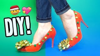 DIY Papuci Trazniti Pentru Craciun si Revelion 👠🎄❄️ [upl. by Aynek]