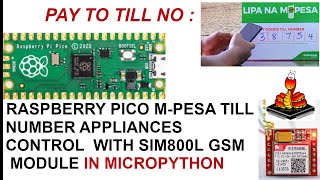 Raspberry pico appliances controling with mpesa till number amp sim800l gsm [upl. by Esirehs]