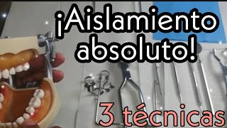 Aislamiento absoluto en odontología en 3 técnicas [upl. by Aim]