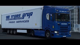 ETS 2  VIO TRANS GRUP ROMANIA  SCANIA R580  RO TO UK  PART 1  LOGITECH G 29 [upl. by Kcirdec]