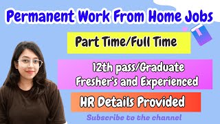 Permanent Work From Home Job  Fresh Openings Check Now [upl. by Gunzburg490]