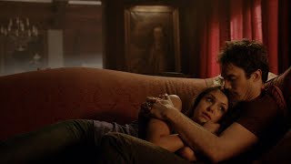 TVD 5x6  Damon and Elena cuddling on the couch Silas interrupts them  Delena Scenes HD [upl. by Zoes790]