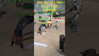 CAT Does Massive 215k Damage JMK 85K amp JKA 90K swgoh galaxyofheroes gameplay [upl. by Mela2]