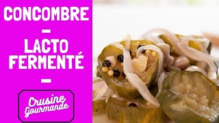 Recette de concombre lactofermenté 🥒🧂🧅  Crusine Gourmande [upl. by Ateerys]