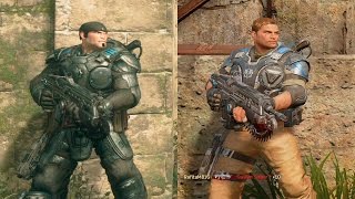 Gears of War 4 VS Gears of War Ultimate  GRAPHICS COMPARISON  Comparativa Beta [upl. by Zoilla]