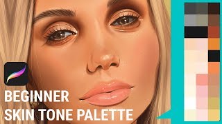 Easiest Skin Tone Palette for Portrait Painting in Procreate [upl. by Cirded]