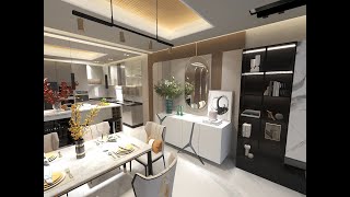 Luxury Modern Home Interior  Stunning Kitchen amp Living Room Design [upl. by Frederick]