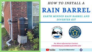 Installing an Earth Minded Rain Barrel and Diverter in Less than 10 Minutes [upl. by Muriah]