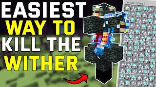 How To Easily Kill The WITHER In Minecraft Bedrock 121 [upl. by Duwalt]