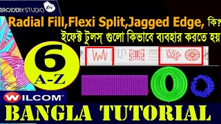 Wilcom Embroidery Studio e42 tutorials part06  radial fill Flexi split and program split [upl. by Toomay]